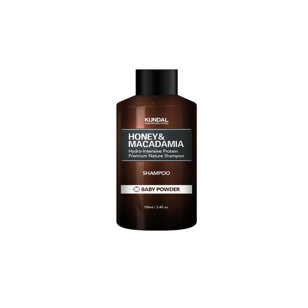 Натуральный шампунь KUNDAL Honey & Macadamia Nature Shampoo Baby Powder с ароматом детской присыпки 100 мл - изображение 2