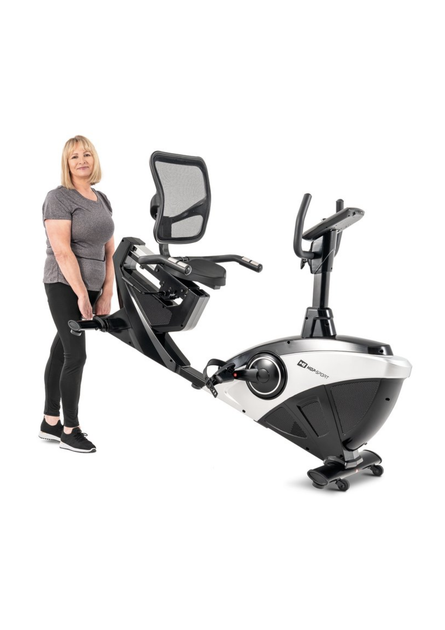 Горизонтальний велотренажер Hop-Sport HS-070L Helix сріблястий iConsole+ - зображення 14