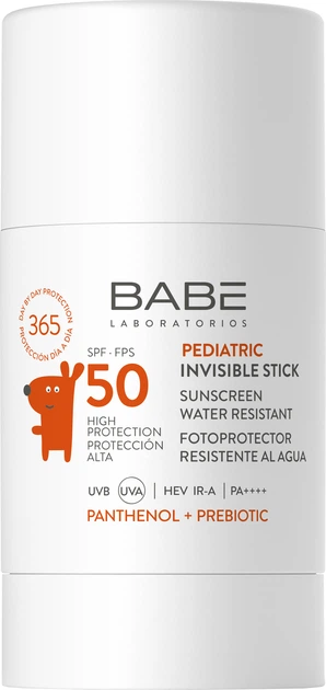 Детский солнцезащитный невидимый стик BABE Laboratorios Pediatric Invisible Ѕтіск SPF 50 С пантенолом и пребиотиком 30 г (8436571632531) - Фото 1 Детский солнцезащитный невидимый стик BABE Laboratorios Pediatric Invisible Ѕтіск SPF 50 С пантенолом и пребиотиком 30 г (8436571632531) - изображение 1