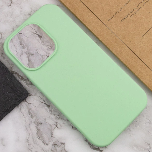 Чохол Silicone Case Full Protective (AA) NO LOGO для Apple iPhone 14 Pro (6.1") Зелений / Pistachio - изображение 5