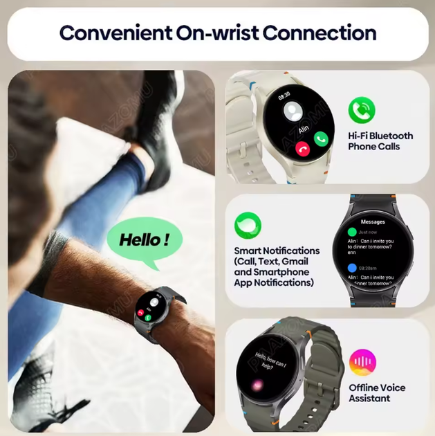 Розумний смарт годинник HiWatch 7 Ultra з GPS-трекером для спорту та трекінгу/ чорні/ 2 ремінець у подарунок - зображення 5