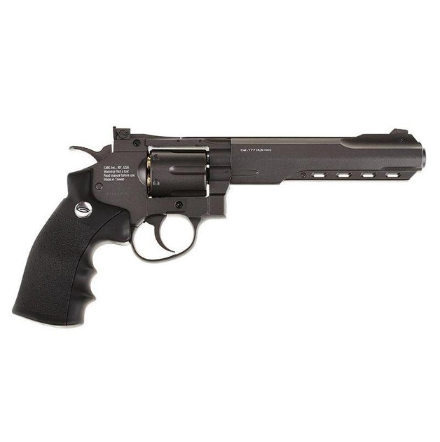 Пневматический револьвер Gletcher SW B6 Smith & Wesson Смит и Вессон газобаллонный CO2 120 м/с - изображение 1