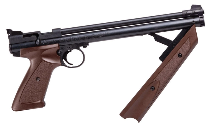 Пневматичний пістолет Crosman American Classic P1377BR коричневий мультикомпресійний 183 м/с - зображення 2