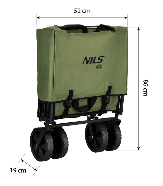 Wózek turystyczny Nils Camp NC2602 150 L Zielony (5908261680373) - obraz 10