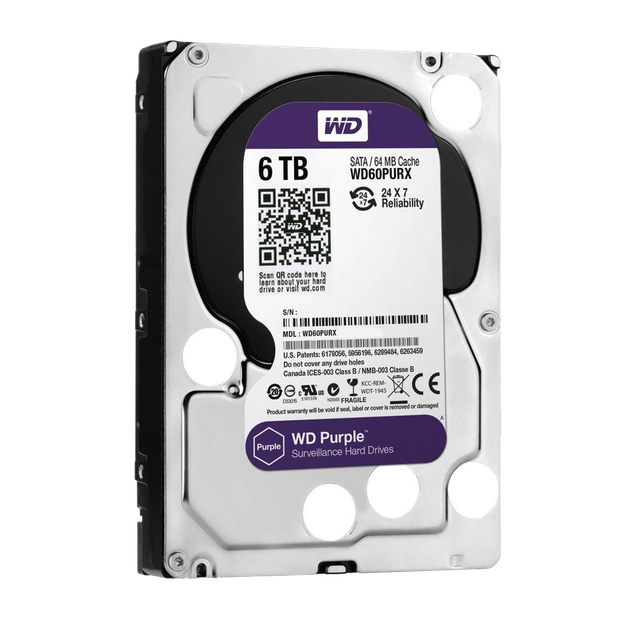 Жесткий диск Western Digital 6TB Purple (WD60PURX) - Фото 1 Жесткий диск Western Digital 6TB Purple (WD60PURX) - изображение 1