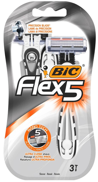 Одноразові станки для гоління BIC Flex 5 Dispo 3 шт - зображення 1