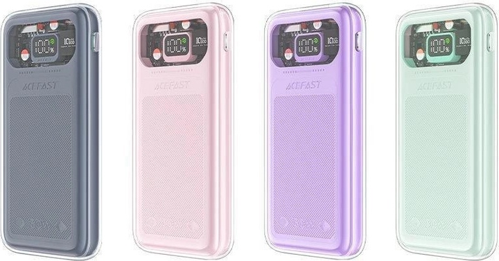 УМБ Acefast M1 10000 mAh Sparkling Series Fast Charging 30W Purple (6974316281993) - зображення 5