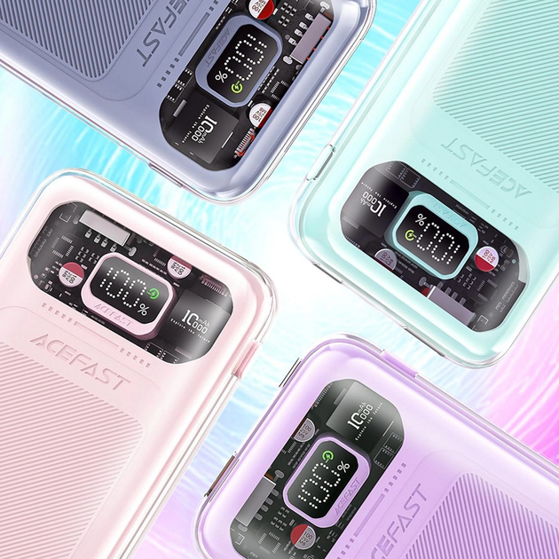 УМБ Acefast M1 10000 mAh Sparkling Series Fast Charging 30W Purple (6974316281993) - зображення 6