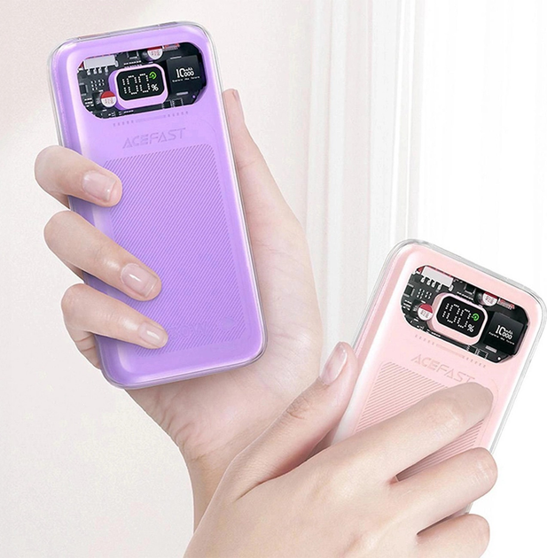 УМБ Acefast M1 10000 mAh Sparkling Series Fast Charging 30W Purple (6974316281993) - зображення 12