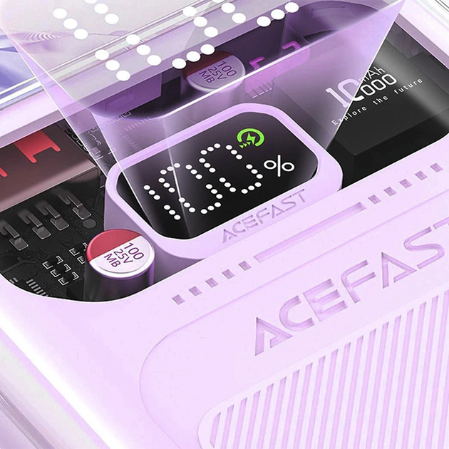 УМБ Acefast M1 10000 mAh Sparkling Series Fast Charging 30W Purple (6974316281993) - зображення 13