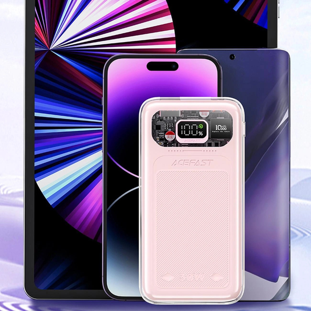 УМБ Acefast M1 10000 mAh Sparkling Series Fast Charging 30W Pink (6974316282006) - зображення 11