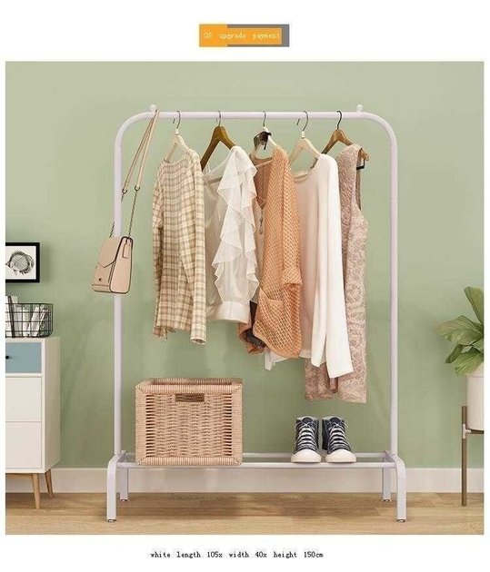 Двойная стойка Double A Double floor Hanger Вешалка для одежды с полкой для обуви 110x54 см (42343) - изображение 10
