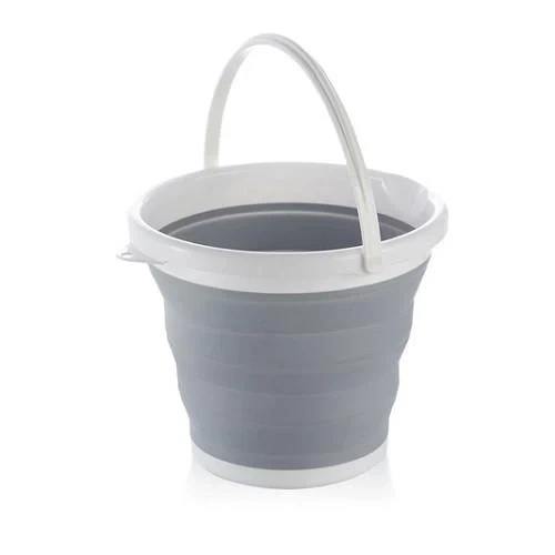 Ведро 10 литров туристическое складное Collapsible Bucket, Серое - изображение 7