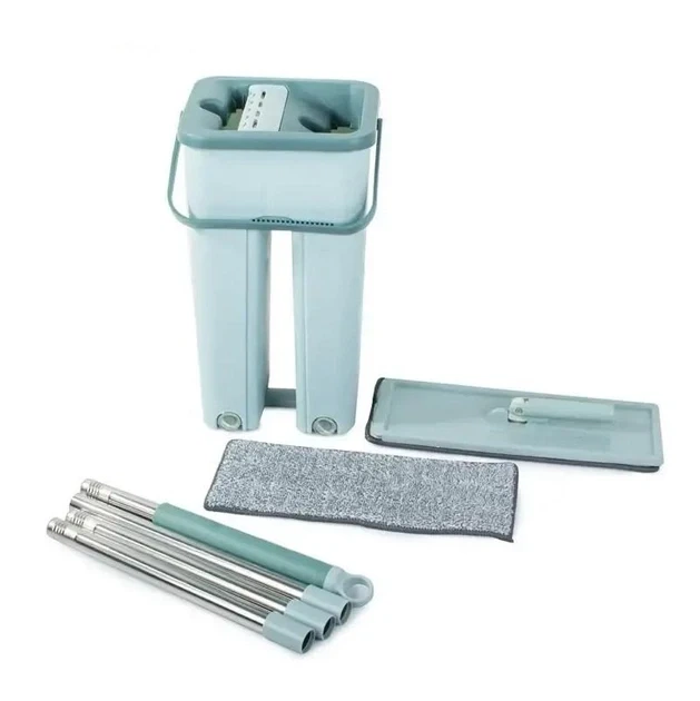 Комплект швабра та відро з самовіджимом Бірюзова Scratch Cleaning Mop Набір для прибирання - Фото 12 Комплект швабра та відро з самовіджимом Бірюзова Scratch Cleaning Mop Набір для прибирання - зображення 12