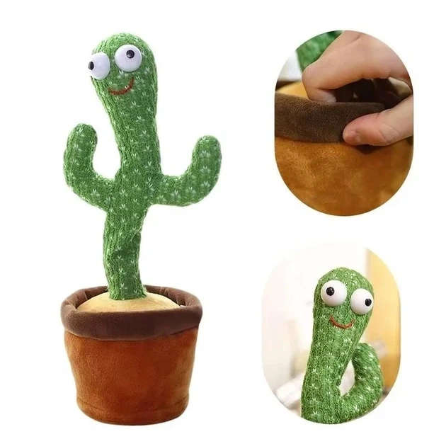 Музыкальная игрушка Танцующий поющий кактус Dancing Cactus TikTok с подсветкой и функцией повторения - изображение 7