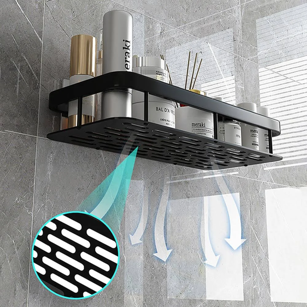 Органайзер для ванної кімнати на стіну 30х13х5, 5см Bathroom Shelf Настінна полиця у ванну - Фото 8 Органайзер для ванної кімнати на стіну 30х13х5, 5см Bathroom Shelf Настінна полиця у ванну - зображення 8