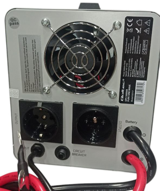 UPS Qoltec Pure Sine Wave 1000VA/700W Stala faza (50717) (955555905788053) - Outlet - obraz 6