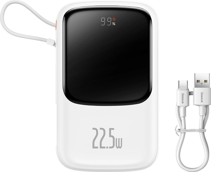 Powerbank Baseus Power Bank Qpow USB-C 10000 mAh 22.5 W White (PPQD020102) - obraz 11