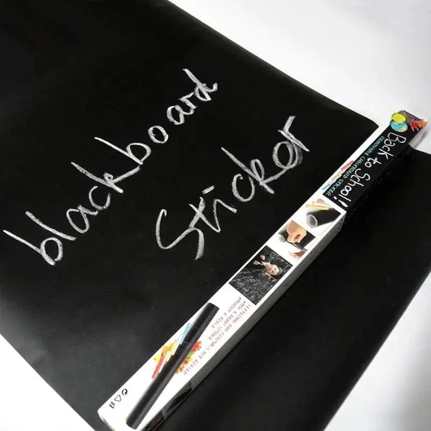 Самоклеящаяся пленка для рисования мелом Board Sticker 100 х 45 см Черная - изображение 9