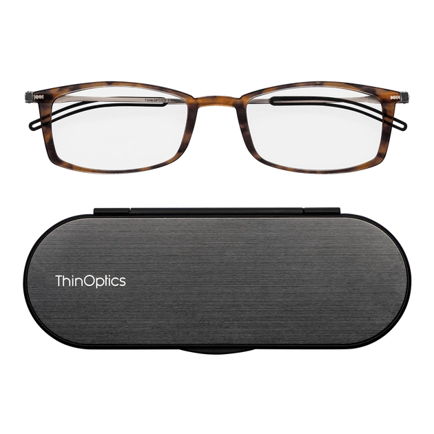 Окуляри для читання Thinoptics Brooklyn 1.00, Черепаховий / Чохол чорний - Фото 1 Окуляри для читання Thinoptics Brooklyn 1.00, Черепаховий / Чохол чорний - зображення 1