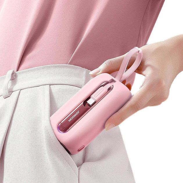 Powerbank JOYROOM JR-L012 Colorful Series 10000 mAh USB-C/Lightning 22.5 W Pink (6956116701727) - obraz 7