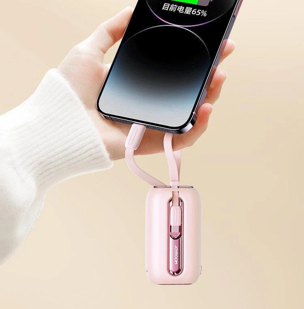 Powerbank JOYROOM JR-L012 Colorful Series 10000 mAh USB-C/Lightning 22.5 W Pink (6956116701727) - obraz 8