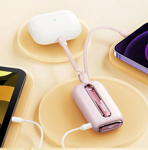 Powerbank JOYROOM JR-L012 Colorful Series 10000 mAh USB-C/Lightning 22.5 W Pink (6956116701727) - obraz 9