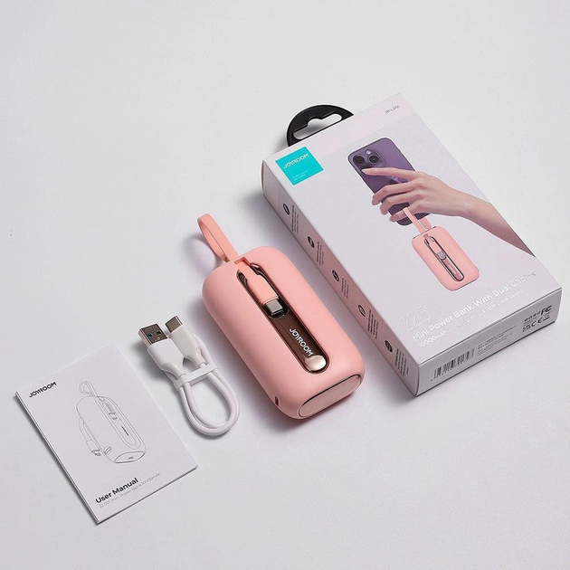 Powerbank JOYROOM JR-L012 Colorful Series 10000 mAh USB-C/Lightning 22.5 W Pink (6956116701727) - obraz 12