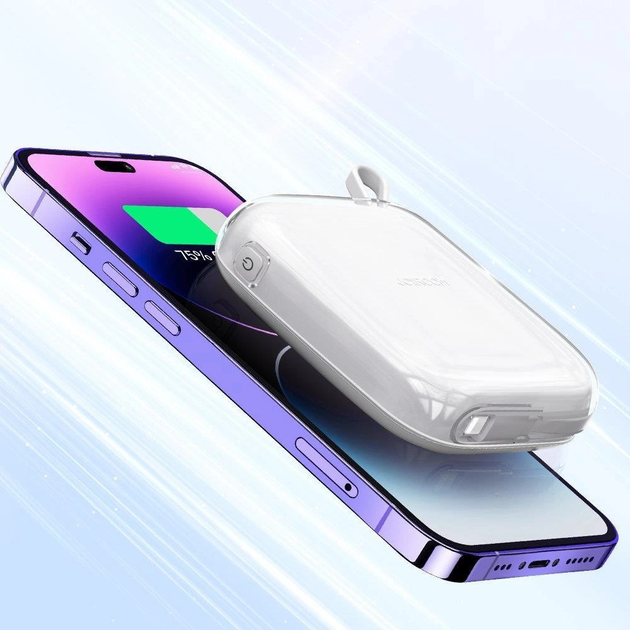 УМБ JOYROOM JR-L003 Jelly Series 10000 mAh Lightning 22.5 W White (6956116721572) - зображення 12