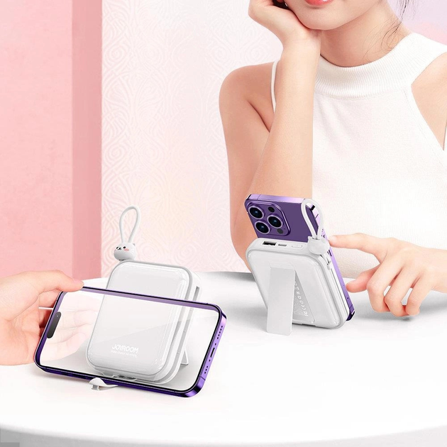 Powerbank JOYROOM JR-L008 Cutie Series 10000 mAh USB-C/Lightning 22.5 W White (6956116711924) - obraz 11