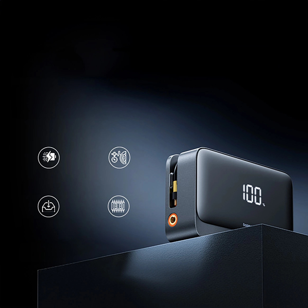 Автомобільний пуско-зарядний пристрій Baseus Super Energy Mega Series BS-CH013 4 в 1 600A Black (C00245902111-00) - зображення 14