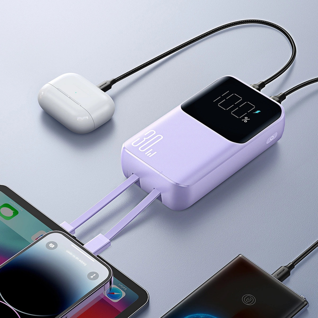 УМБ JOYROOM JR-PBC07 20000 mAh USB-C/Lightning 30 W Purple (6956116776503) - зображення 8