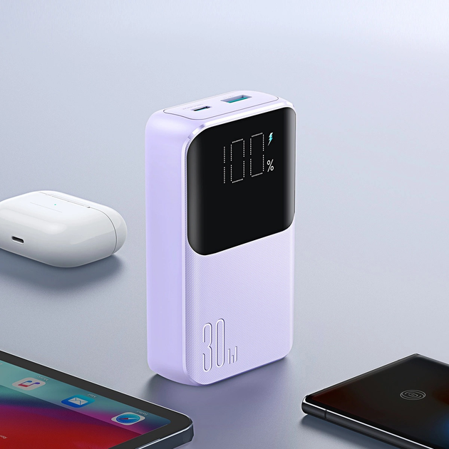 УМБ JOYROOM JR-PBC07 20000 mAh USB-C/Lightning 30 W Purple (6956116776503) - зображення 13