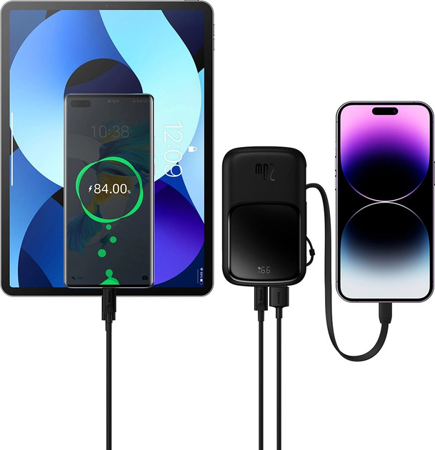 УМБ Baseus Qpow Pro USB-C 10000 мАг 22.5 Вт Overseas Edition Black (P10067101113) - зображення 9