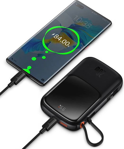 УМБ Baseus Qpow Pro USB-C 10000 мАг 22.5 Вт Overseas Edition Black (P10067101113) - зображення 10