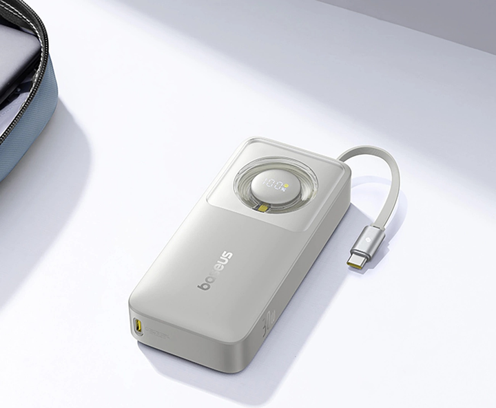 Powerbank Baseus Free2Pull USB-C 10000 mAh 30 W Grey (P10073701843-00) - obraz 8