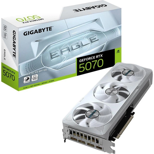 Відеокарта GIGABYTE GeForce RTX 5070 12GB EAGLE OC ICE SFF (GV