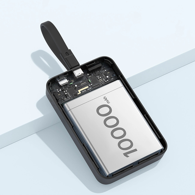 Powerbank Baseus Magnetic Mini MagSafe Lightning 10000 mAh 20 W Black ( P1002210B113-00) - obraz 11