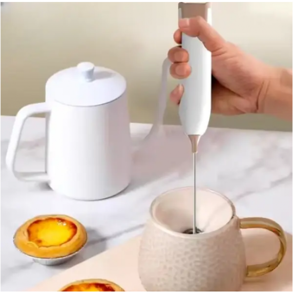 Электрический капучинатор для молока Milk Frother TOPA Вспениватель молока и сливок Бело-коричневый - изображение 3