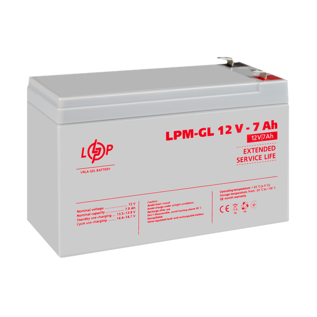 Акумулятор гелевий LogicPower LPM-GL 12V - 7 Ah - изображение 4