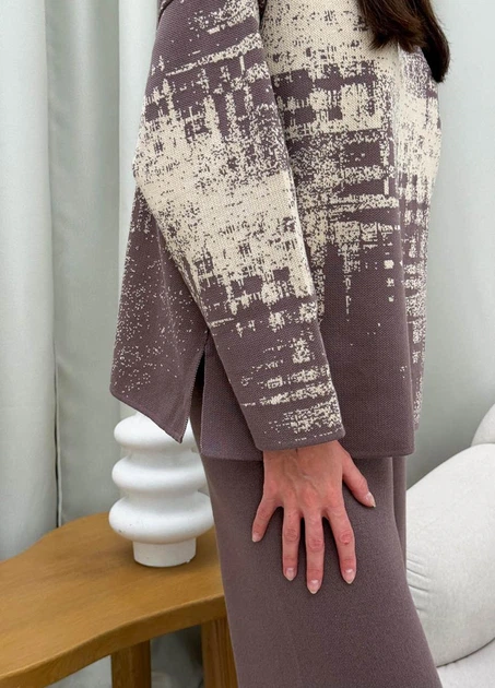 Свитшот женский вязаный ART KNIT шоколад Vibe, XL 035878 - Фото 6 Свитшот женский вязаный ART KNIT шоколад Vibe, XL 035878 - изображение 6