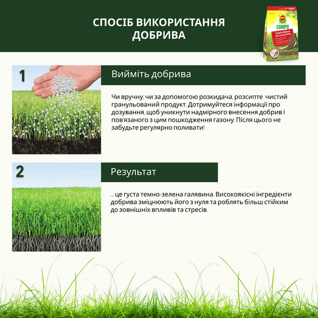 Удобрение для газона Compo Turbo 5 кг (4008398185961) - изображение 7