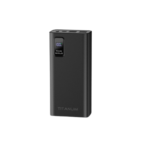Павербанк 30000mAh Titanum TPB-728S-B 22,5W QC+PD чорний - Фото 3 Павербанк 30000mAh Titanum TPB-728S-B 22,5W QC+PD чорний - изображение 3