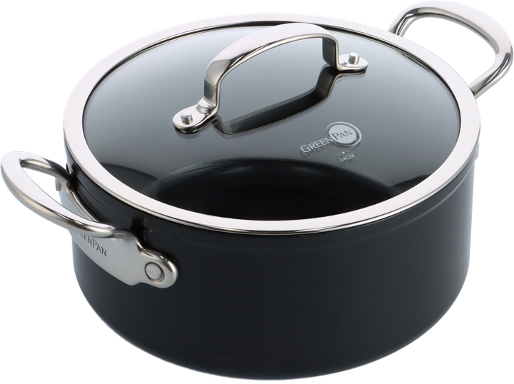 Кастрюля с крышкой GreenPan Barcelona Pro 24 см 4.9 л (CC005334-001) - Фото 1 Кастрюля с крышкой GreenPan Barcelona Pro 24 см 4.9 л (CC005334-001) - изображение 1
