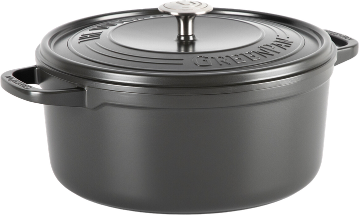 Кастрюля с крышкой GreenPan Featherweights 28 см 6.3 л Черная (CC005057-001) - Фото 1 Кастрюля с крышкой GreenPan Featherweights 28 см 6.3 л Черная (CC005057-001) - изображение 1