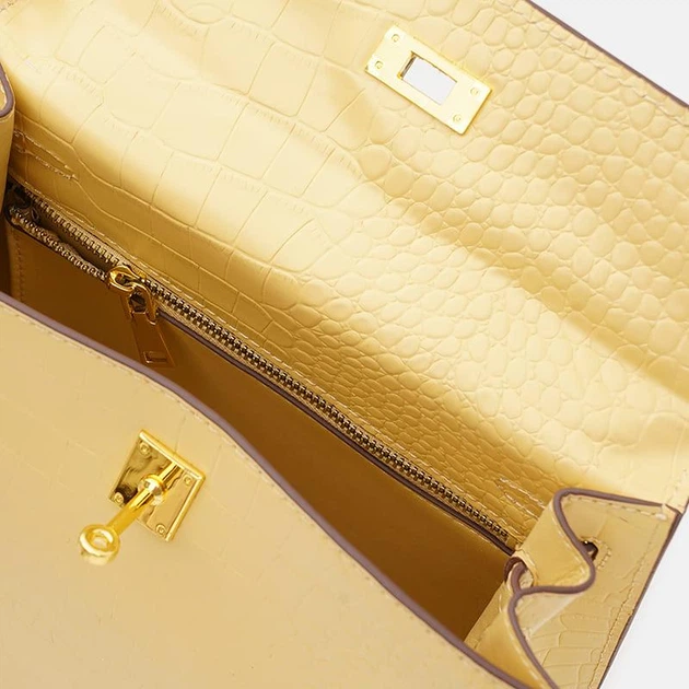 Жіноча шкіряна сумка Borsa Leather K1EZE3167ye-yellow 5061749 - Фото 5 Жіноча шкіряна сумка Borsa Leather K1EZE3167ye-yellow 5061749 - зображення 5