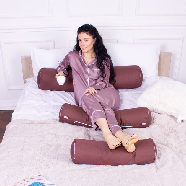 Подушка-валик MirSon №8119 Naturale Line 19-1217 Chocolate Perla EcoSilk 15x50 см від Rozetka на платформі USKIDKA Акція на Подушка-валик MirSon №8119 Naturale Line 19-1217 Chocolate Perla EcoSilk 15x50 см від Rozetka