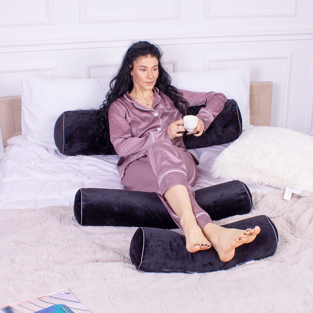 Подушка-валик MirSon №8401 Velvet Line 28-0007 Black BamBoo 60х20 см від Rozetka на платформі USKIDKA Акція на Подушка-валик MirSon №8401 Velvet Line 28-0007 Black BamBoo 60х20 см від Rozetka