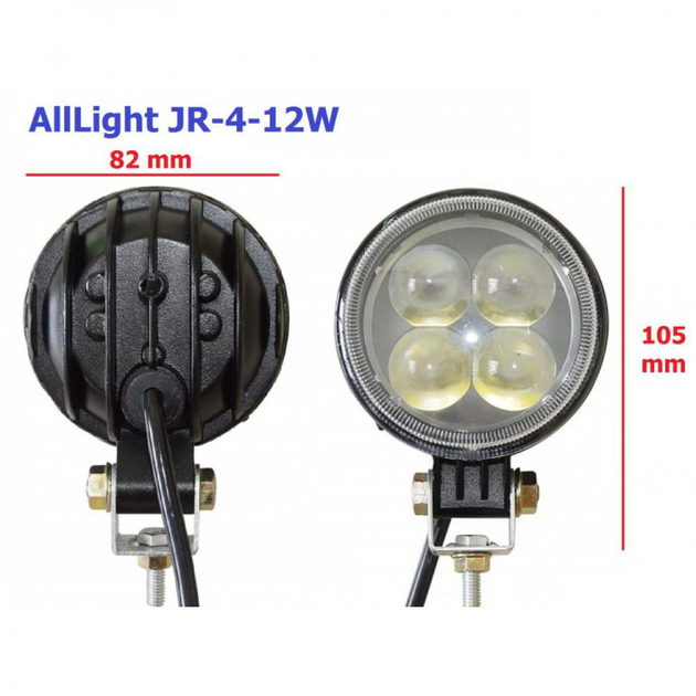 Светодиодная фара AllLight JR-4-12W spot 9-30V - изображение 2