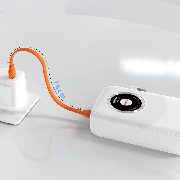 УМБ Dudao K21 Pro Mini 22.5 W 20000 mAh White (6976625333431) - зображення 4